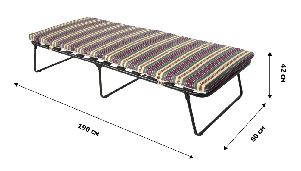 Кровать -тумба Верона арт.С401/12 (цвет ткани разноцветный рис.полоска (1 шт. в уп.)