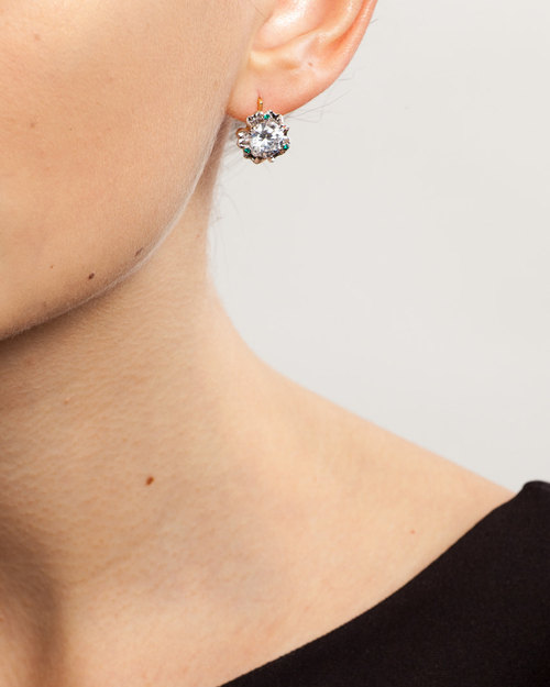 "Дурман" серьги в серебряном покрытии из коллекции "Классика" от Jenavi с английским замком