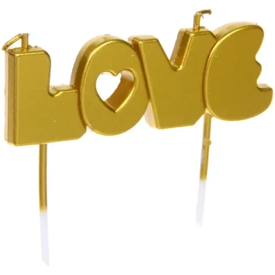 Свечи в торт «Любовь» (набор 4 шт) 7см