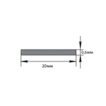 Полоса 20мм "HG" 3м Ral9005 черный муар сталь 0,6мм