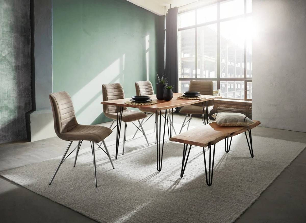 Стол кухонный, 160х90х75, Рикет, обеденный, из массива дуба, MAKOSA