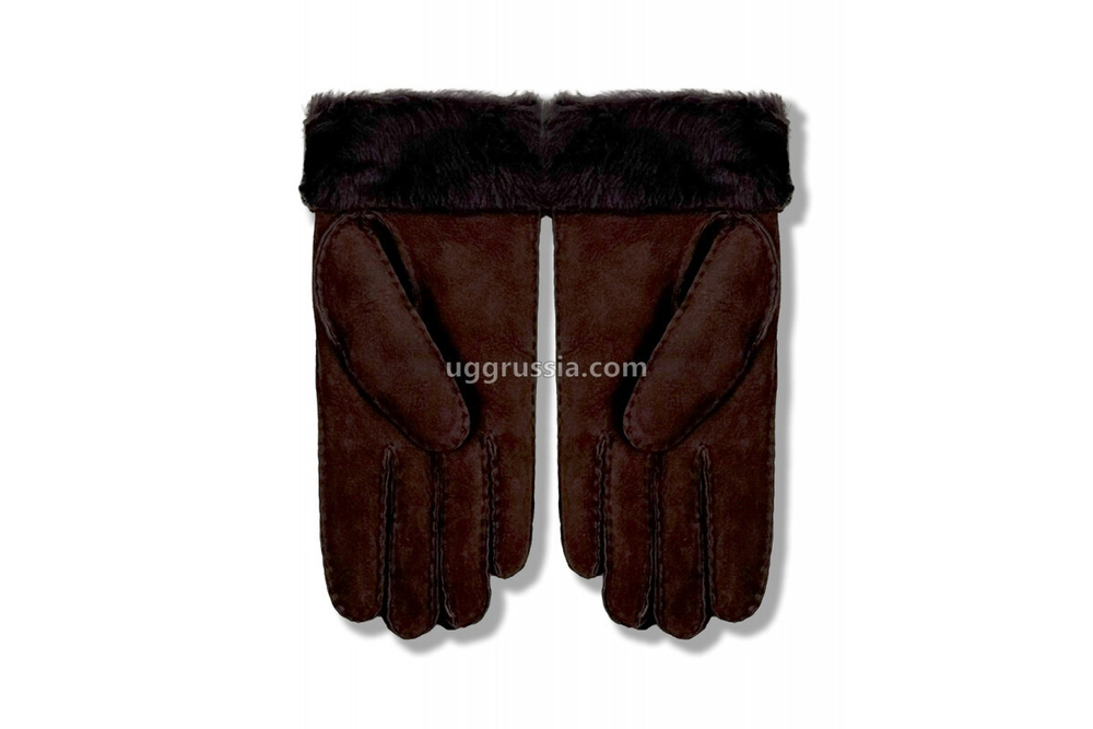 UGG Перчатки Замшевые Женские Коричнеые