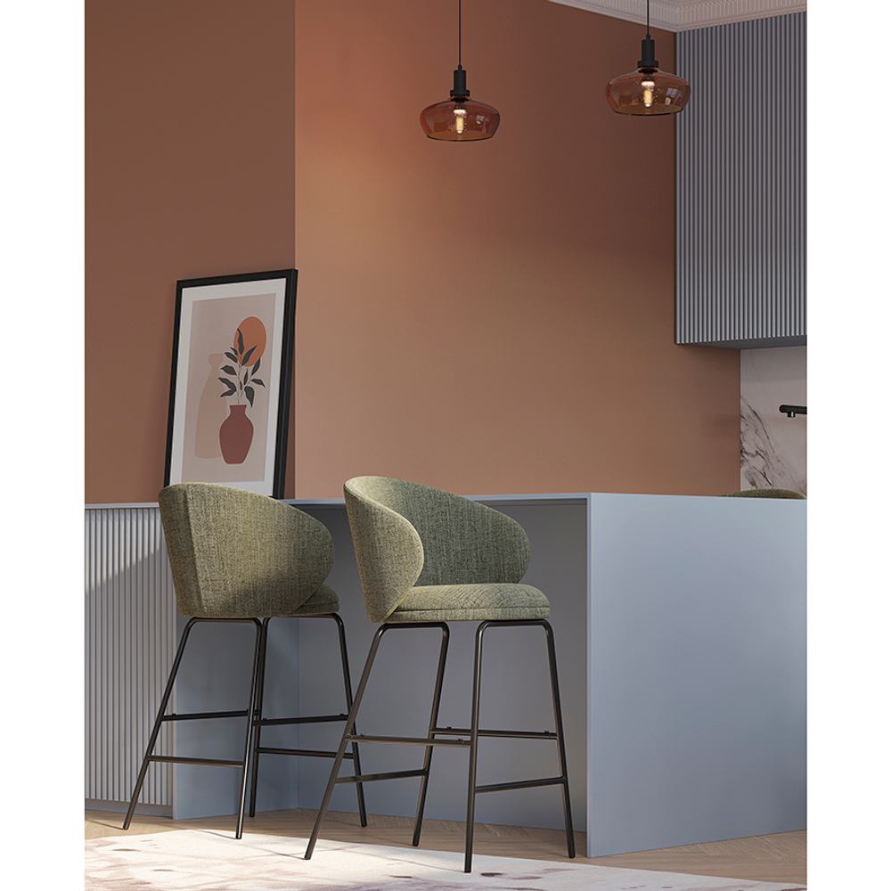 Стул полубарный Bergenson Bjorn Comfy, рогожка, шпинат