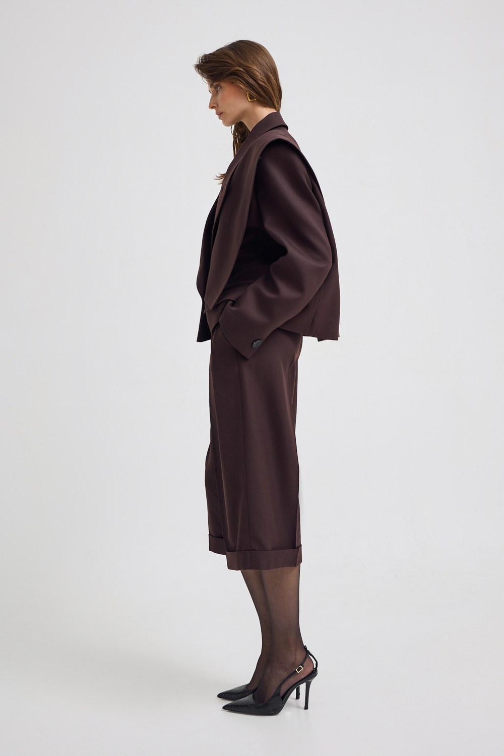 Комплект из шерсти с кюлотами XS-S