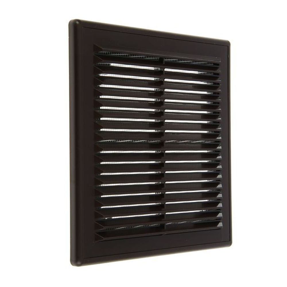 Решетка вентиляционная разьемная с сеткой, черная, 1825Р Black