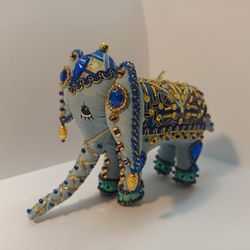 Бисерная ёлочная игрушка Индийский Слон