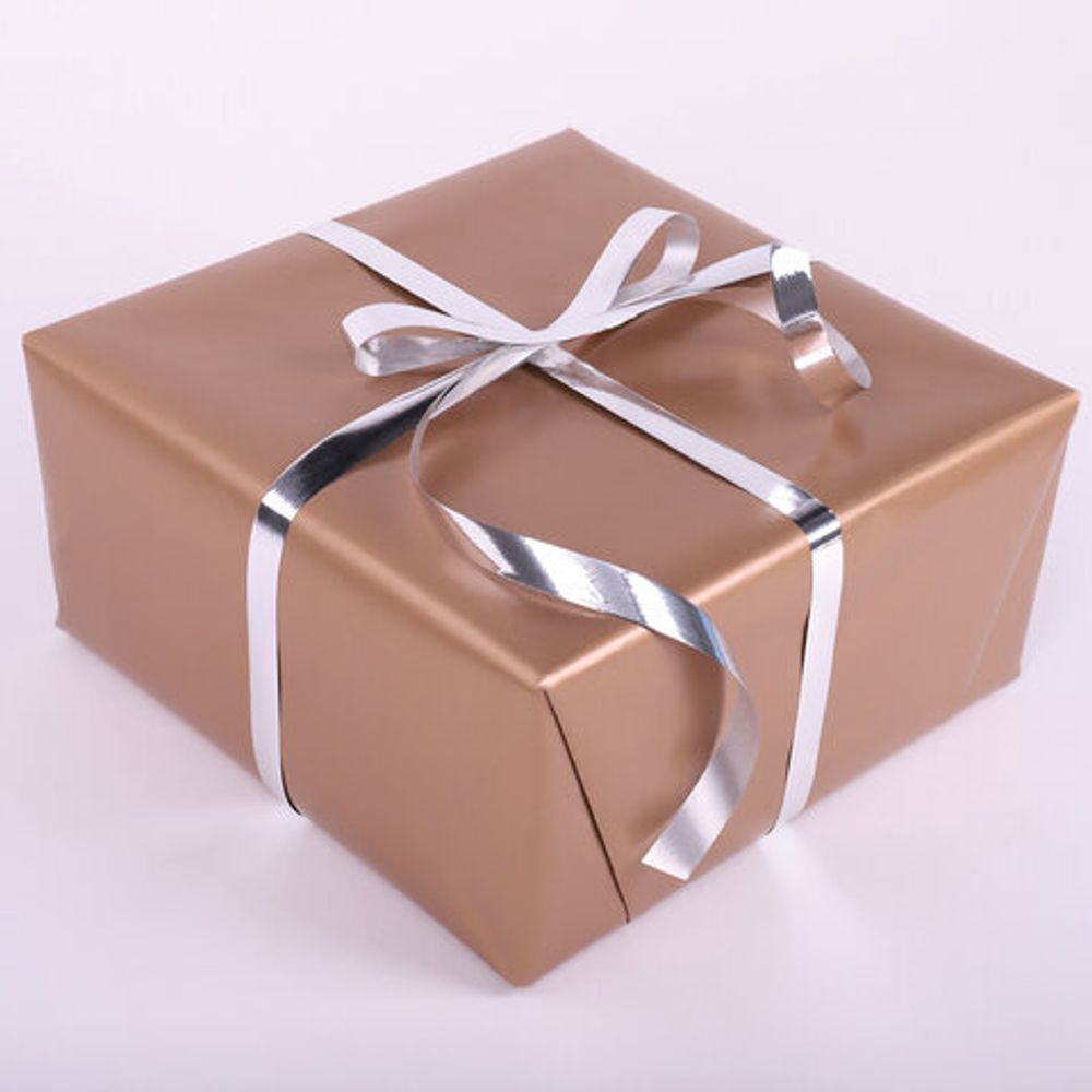 Лента упаковочная декоративная для подарков, металлик, 12 мм х 45 м, серебристая, ЗОЛОТАЯ СКАЗКА, 591821