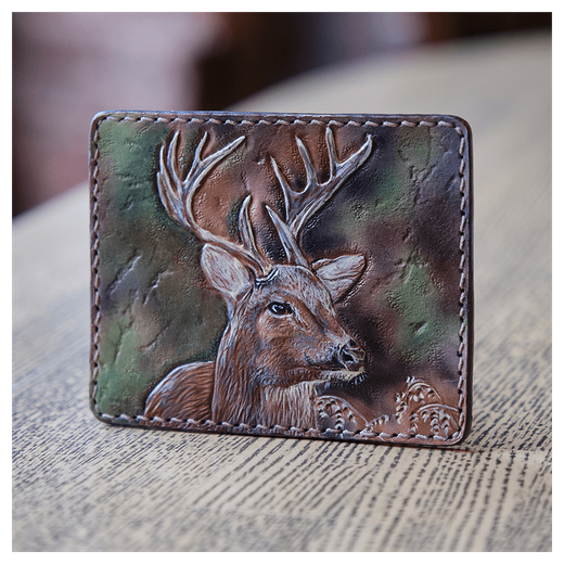 Кожаный картхолдер «Олень»