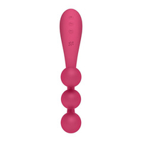 Розовый тройной вибромассажер 22,2см Satisfyer Tri Ball 1