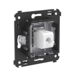 Компьютерная розетка RJ-45 без шторки в стену, кат.5е одинарная, "Avanti", "Закаленная сталь"