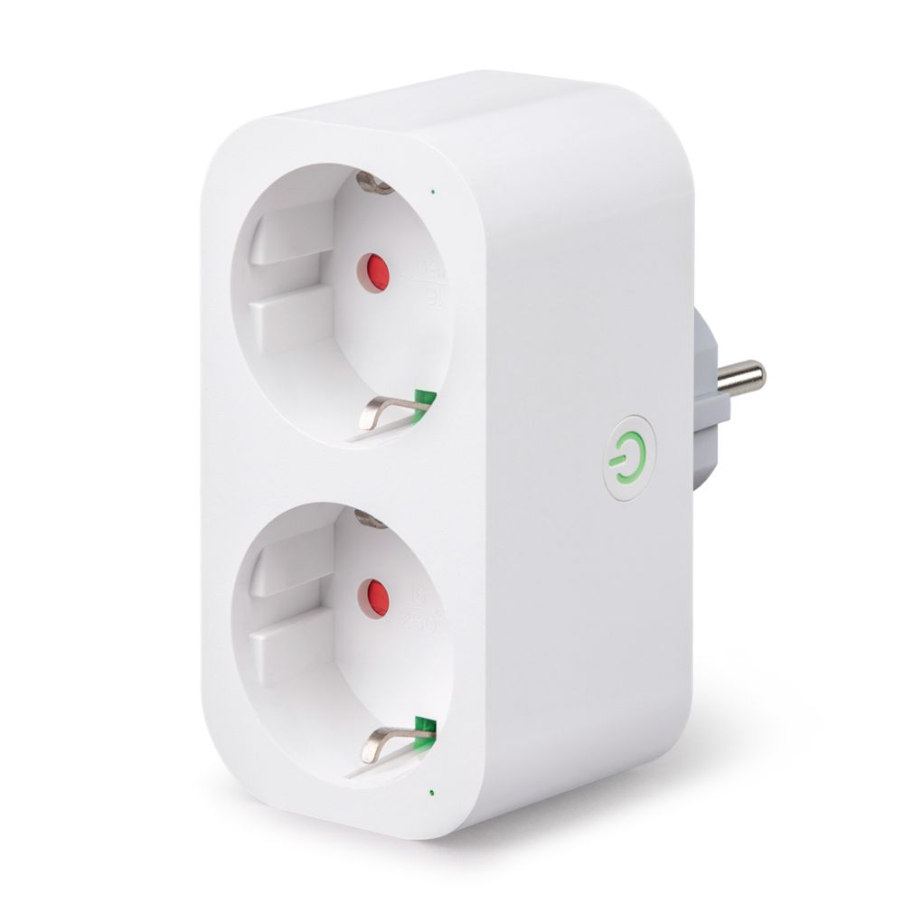 USH-A102 2G-WF WHITE Умный сетевой разветвитель Wi-Fi. 2 гнезда.16A. До 3680Вт. Голосовое управление+приложение UnielSmart. TM Uniel