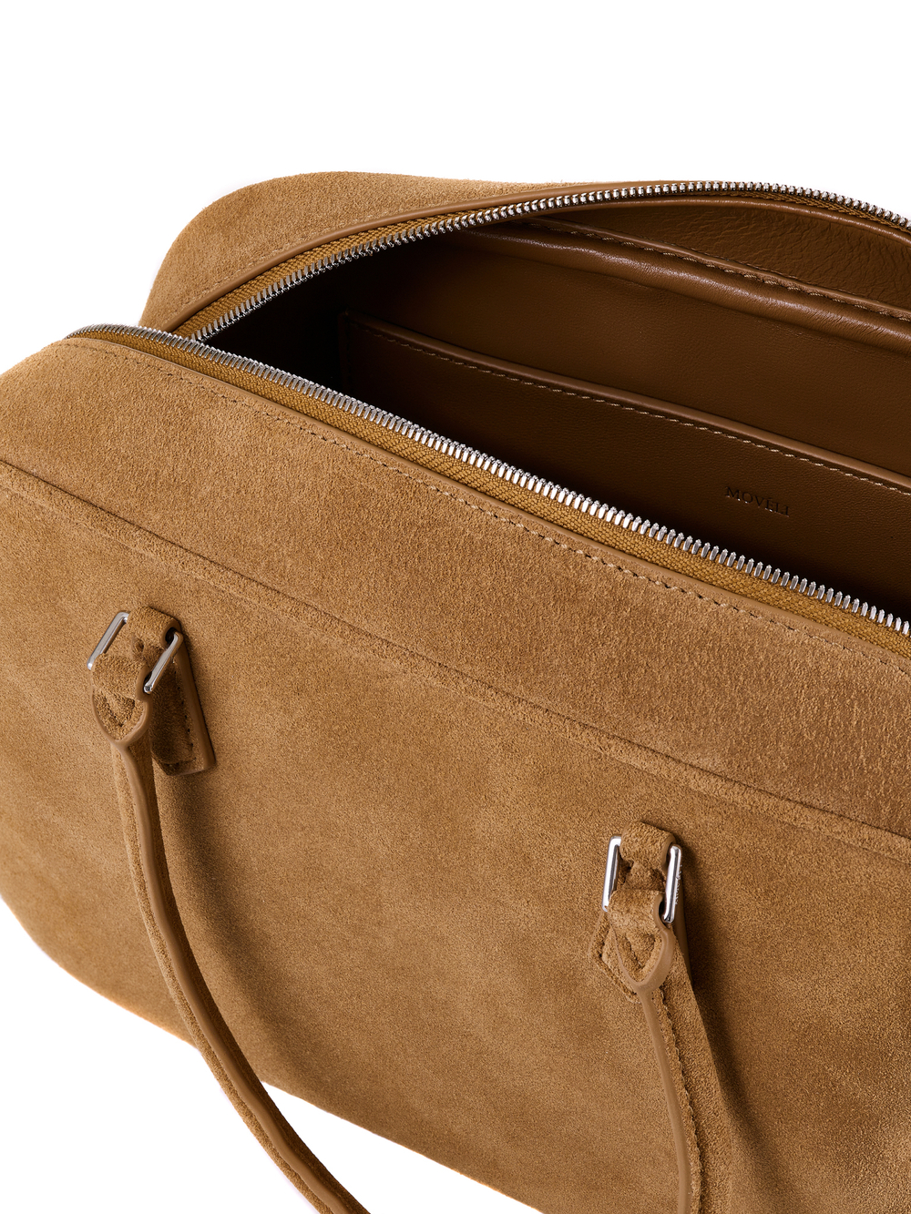 Bag ROMA M NEW suede light caramel color