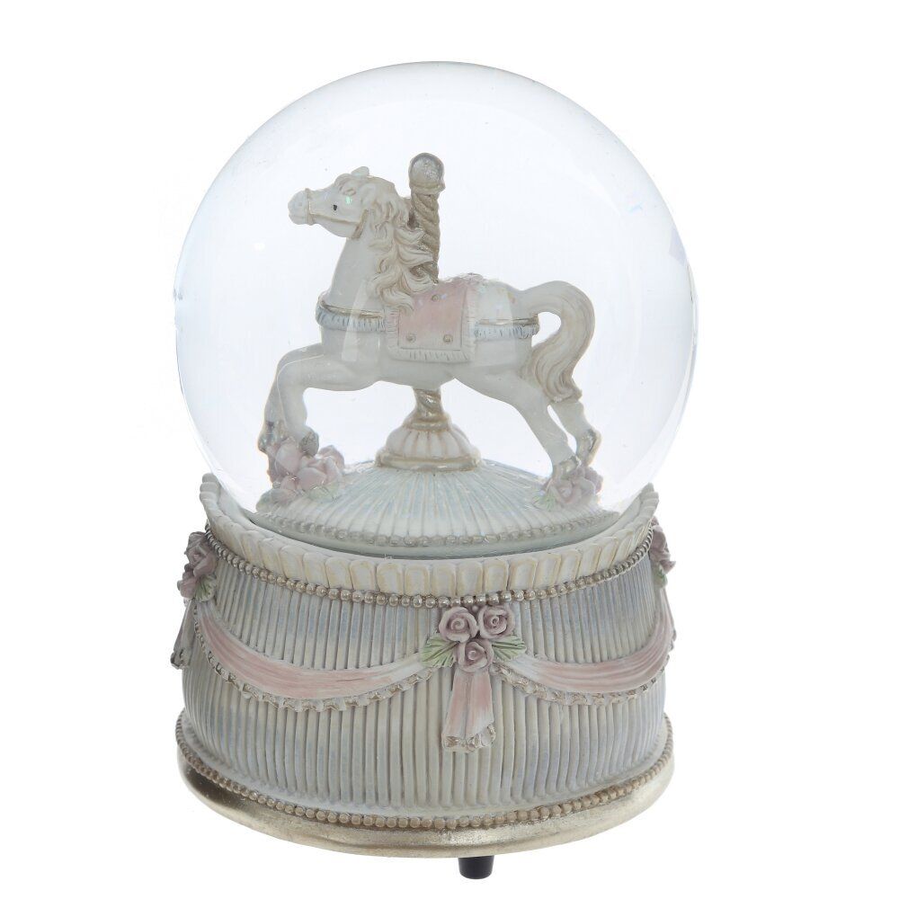 GAEM Фигурка декоративная в стекл шаре "Лошадка" (ключ, муз, движ), D 10 см, L9,5 W9,5 H14 см