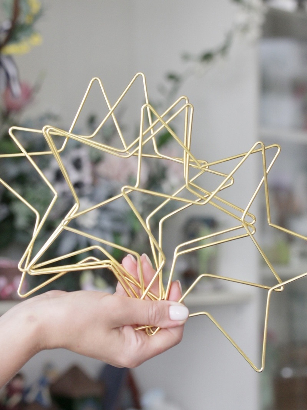 Набор основ для макраме или ловьцов снов "Звезда 20 см", 10 шт.