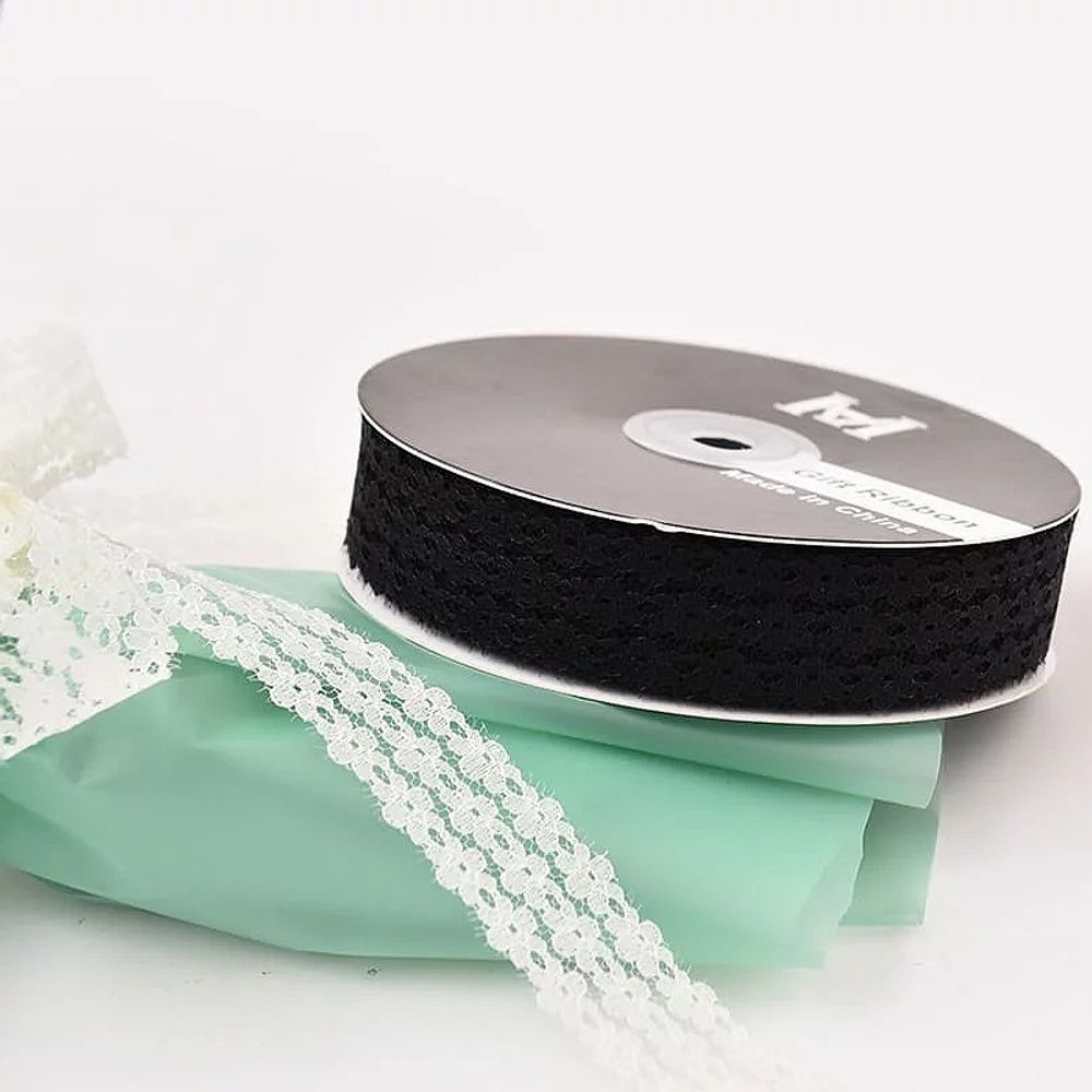 Лента кружево "3 цветка" 2,5см*35ярд