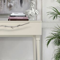 Консоль Арт Колор matte Стайл Сильвер Кремовый белый матовый