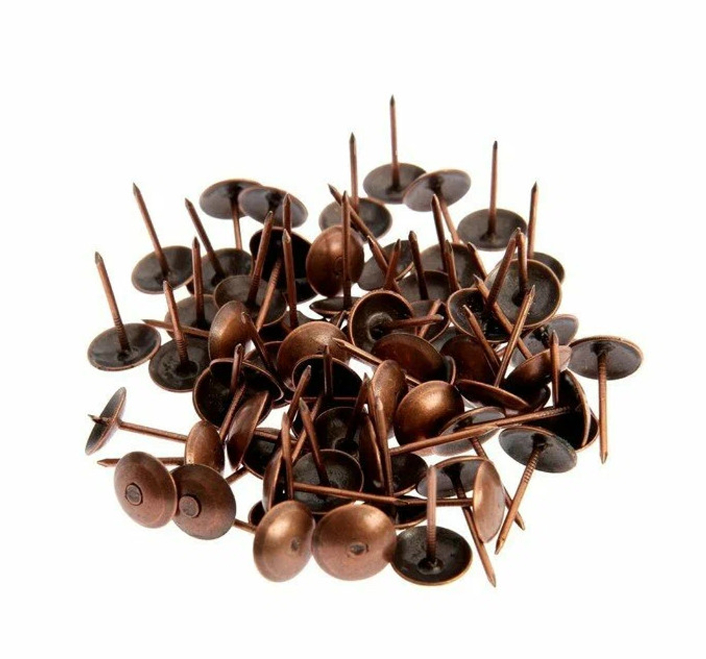 Гвозди мебельные медь (100шт/уп)