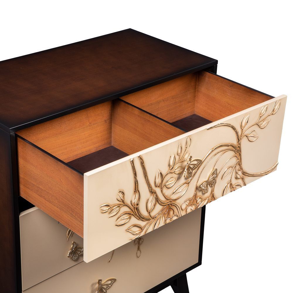 Ручка мебельная Бабочки 90 Айвори