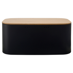 Хлебница 39.7х23х17.6см Smart Solutions Kaffi матовая черная