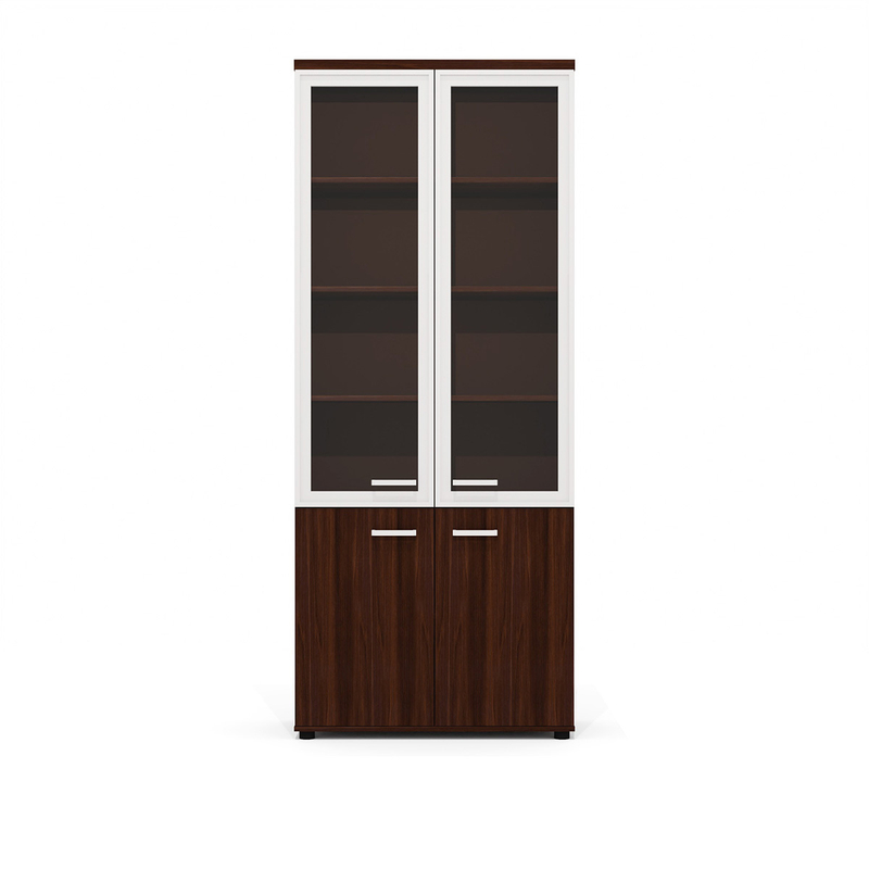 Шкаф для документов Премьер со стеклом (двери верх мдф со стеклом)