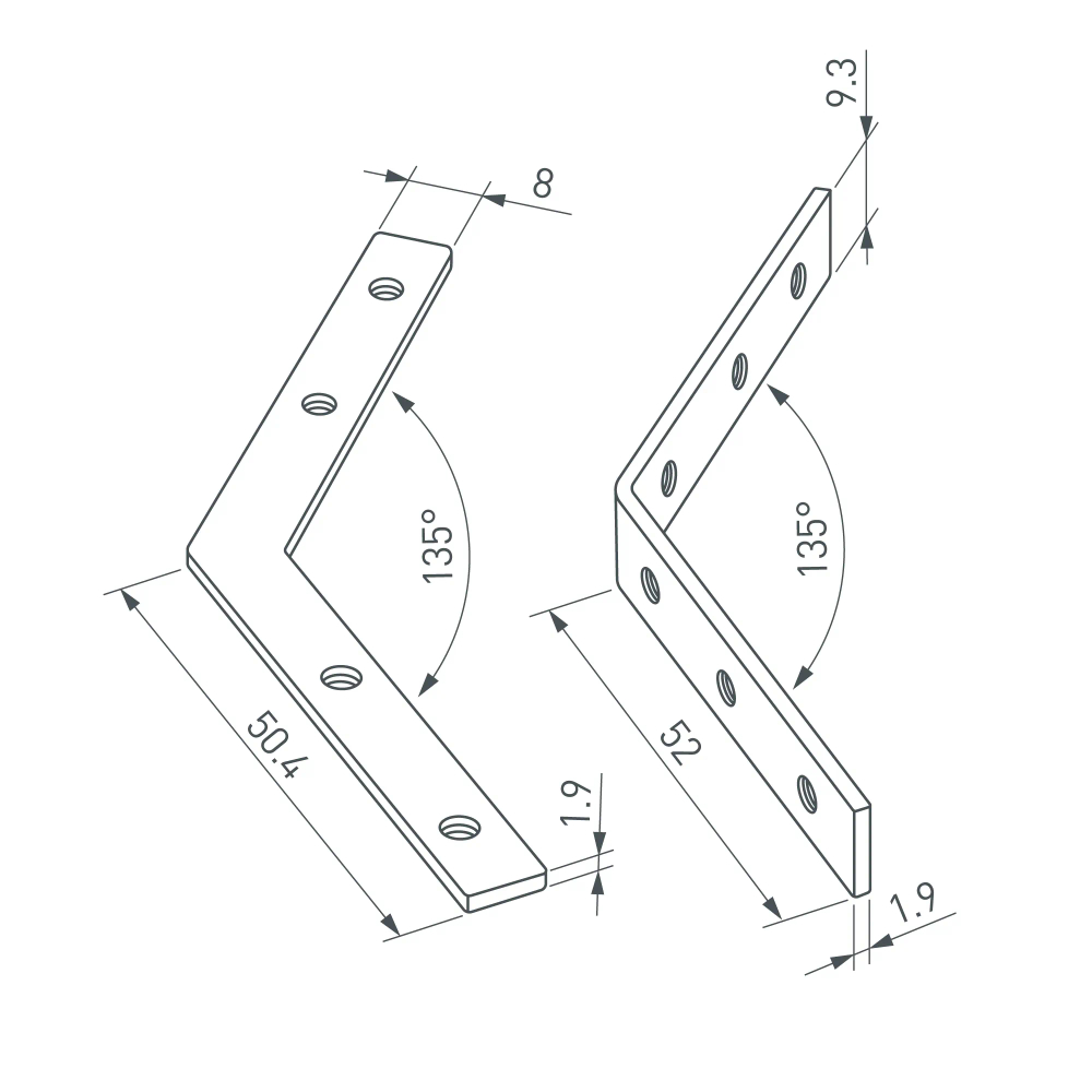 Соединитель профиля LINE-6070-L135 Set (Arlight, Металл) 056823