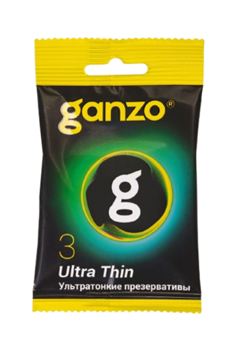 Ganzo Ultra Thin - ультратонкие презервативы, в пакете