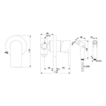 Смеситель монтируемый в стену с гигиеническим душем Damixa Apollo 477510000