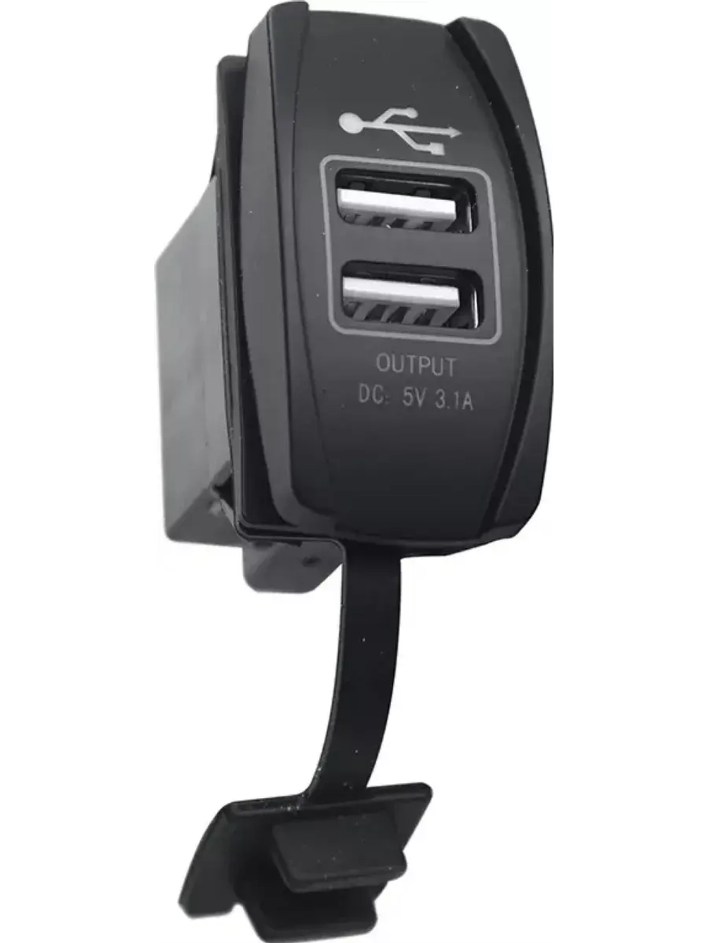 Розетка USB 3,1A переключатель, с крышкой (RIF22-4-1008300)