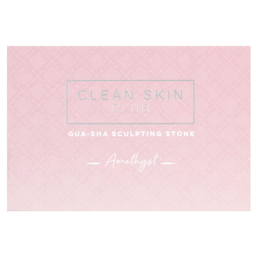Clean Skin Club, гуа-ша, моделирующий камень, аметист, 1 шт.