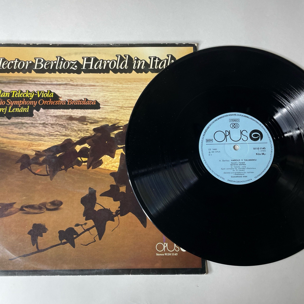 Винтажная виниловая пластинка LP H. Berlioz Берлиоз, Harold In Italy, Гарольд В Италии (Чехословакия 1982)