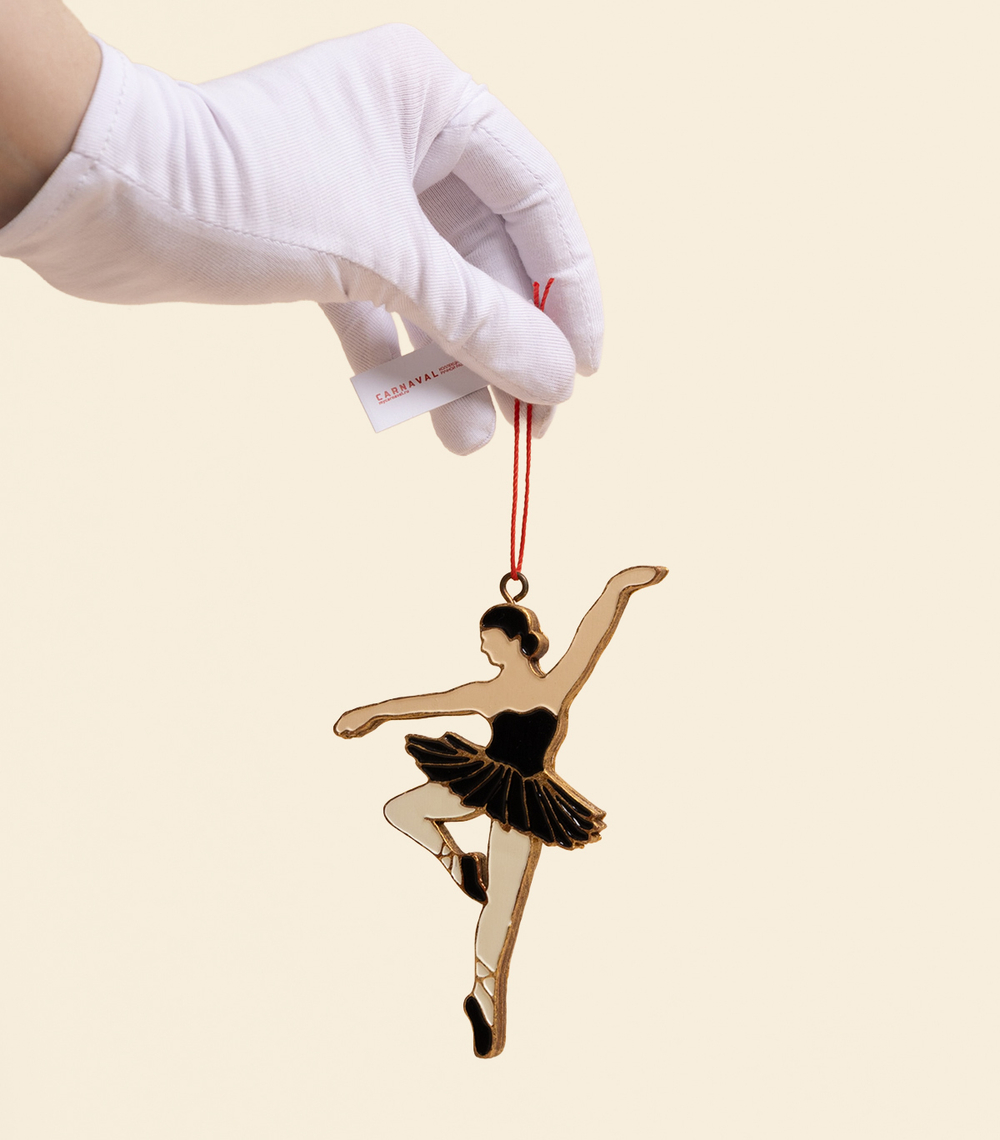 Ёлочная игрушка – Балерина, черная | carnaval