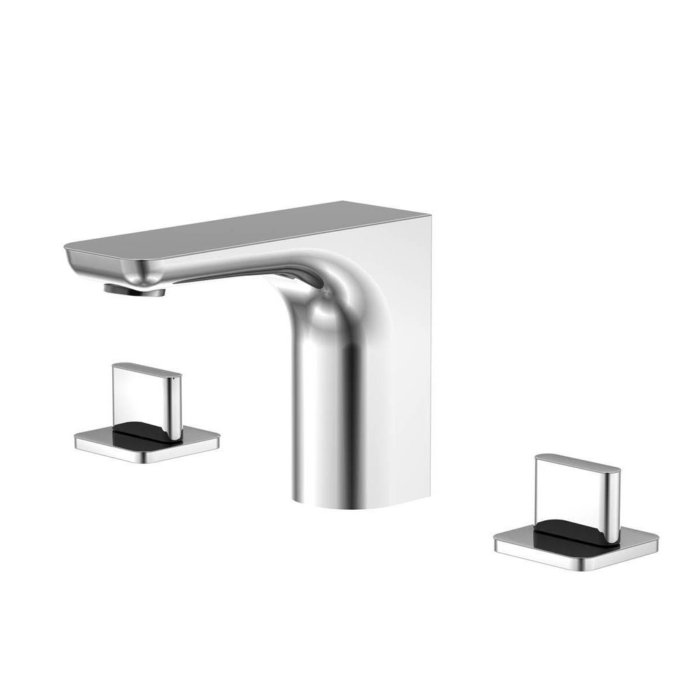 Смеситель для раковины Steinberg Серия 200 на 3 отверстия с 90° керамическими вентилями, со сливным гарнитуром 1 1/4“, хром 200 2001