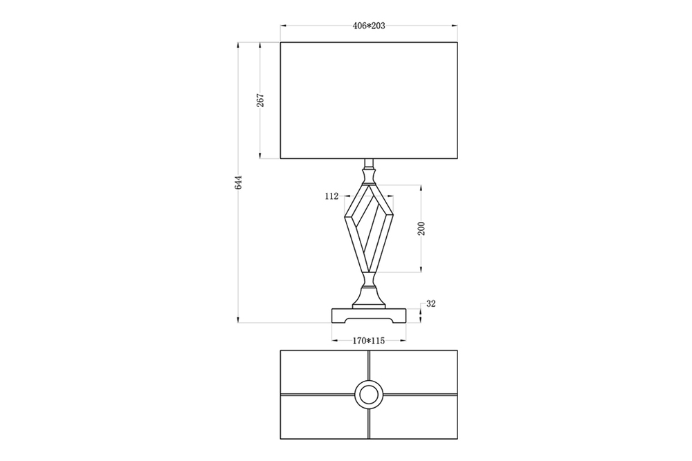 GARDA DECOR Лампа настольная
