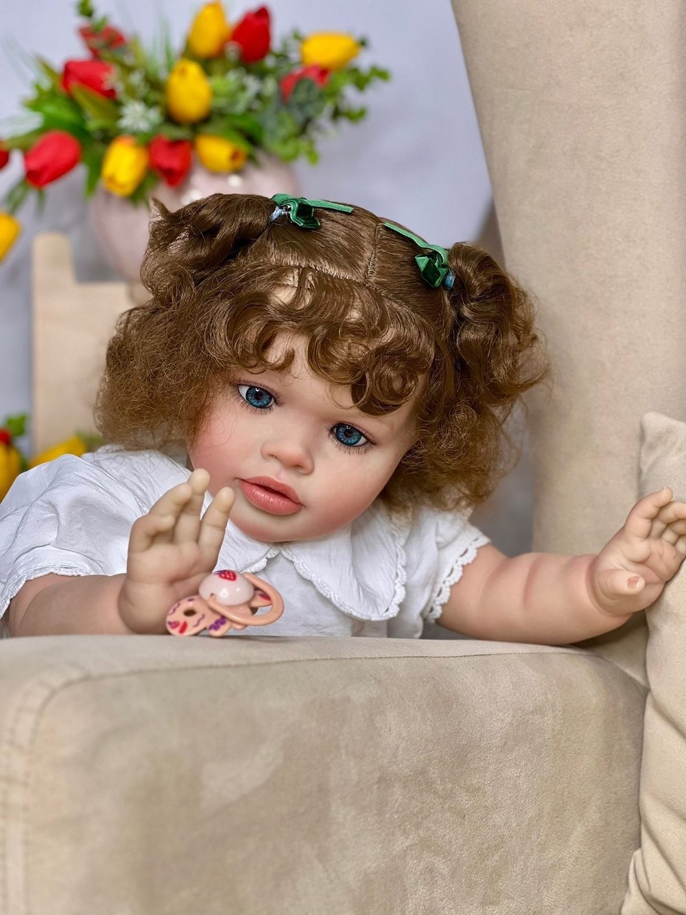 Кукла Реборн мягконабивная 65см в пакете (FA-804)