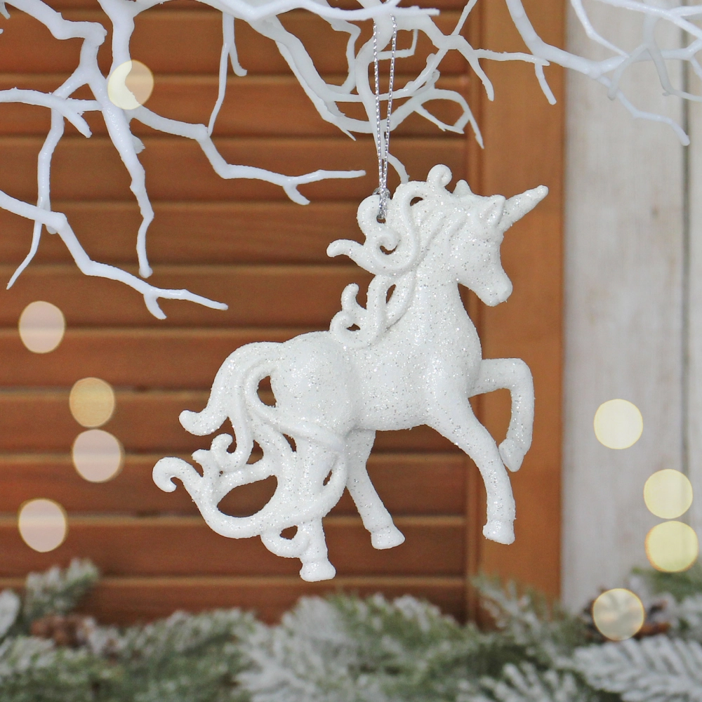 Подвеска «Сияющий единорог» 12 см, Белый