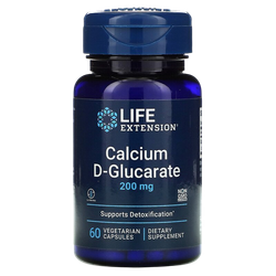 Life Extension Calcium D-Glucarate 200 mg 60 veg capsules, Кальций Д-Глюкарат