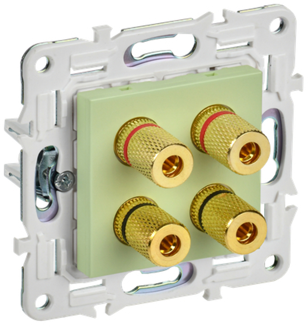 SKANDY Аудиорозетка 4-местная SK-A01G мятный IEK