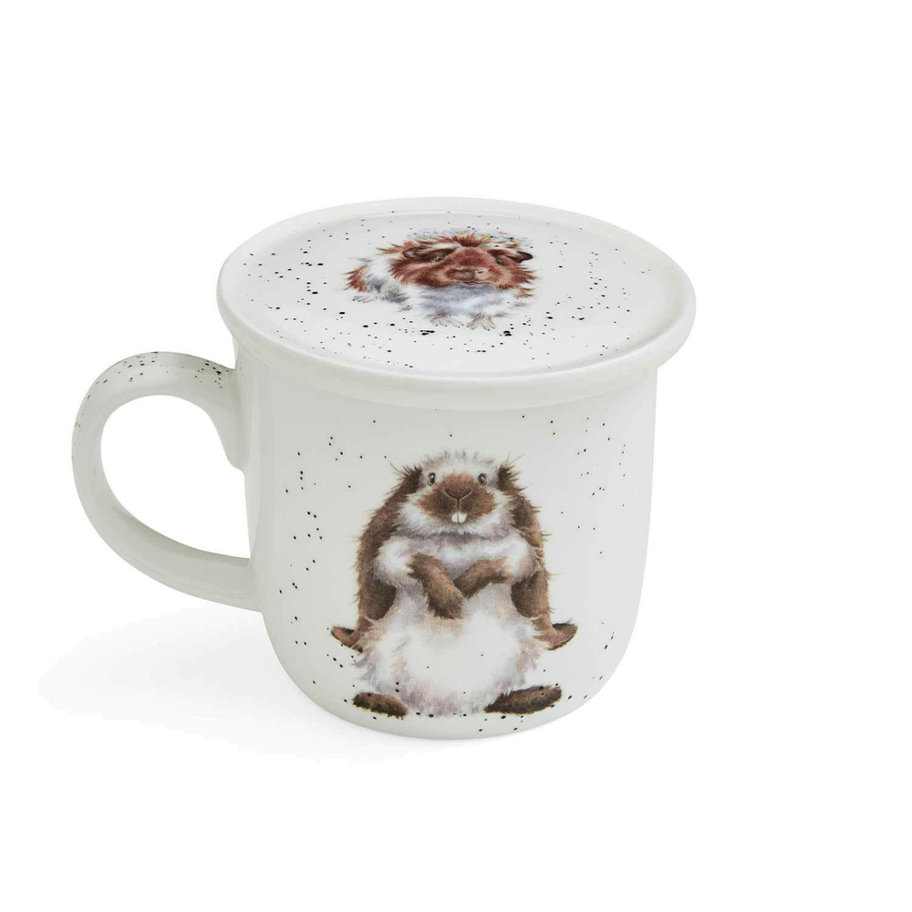 Royal Worcester - Wrendale Designs Кружка-поросенок 290 мл с подставкой / артикул   WNQV3943-XG  / GTIN 749151772861