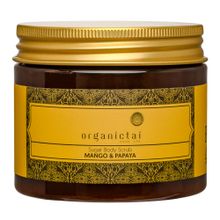 OrganicTai Скраб для тела на основе тростникового сахара МАНГО И ПАПАЙЯ, 200 мл
