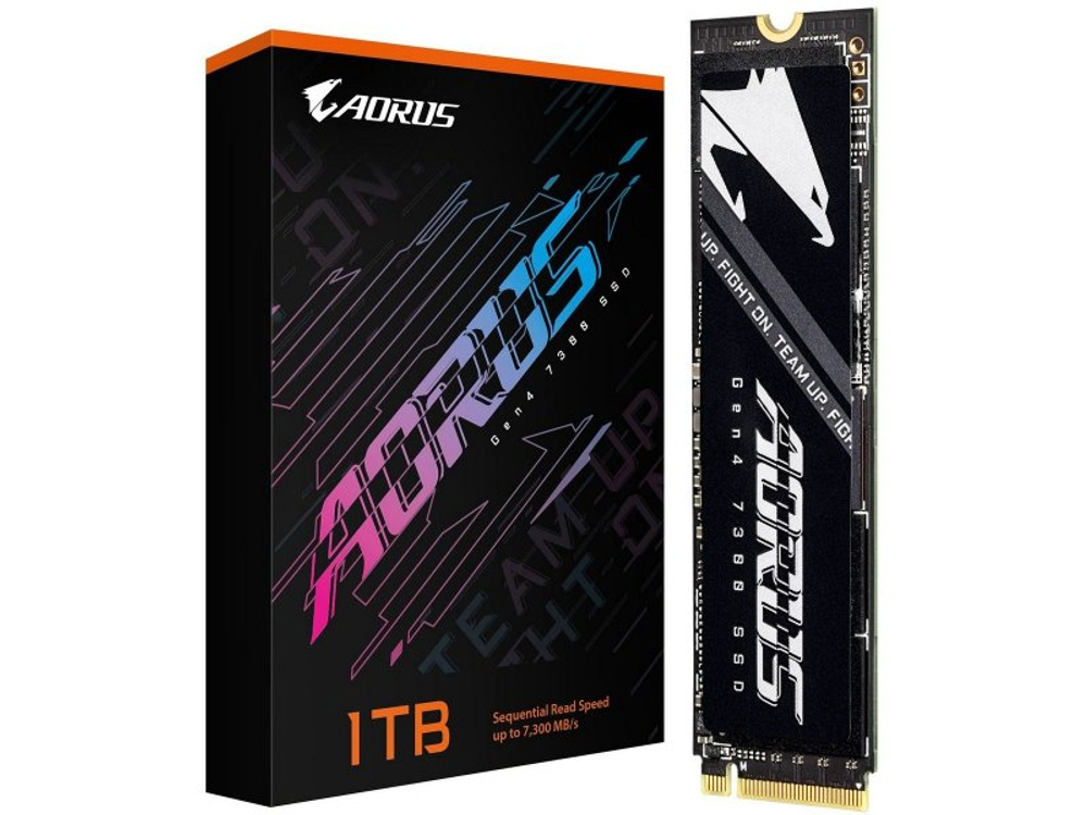 SSD накопитель Gigabyte Aorus Gen4 7300 1ТБ, M.2 2280, PCIe 4.0 x4, NVMe [AG4731TB N]