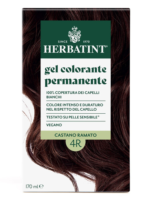 4R МЕДНЫЙ КАШТАН - гель-краска для волос HERBATINT, 170 мл / из Европы /