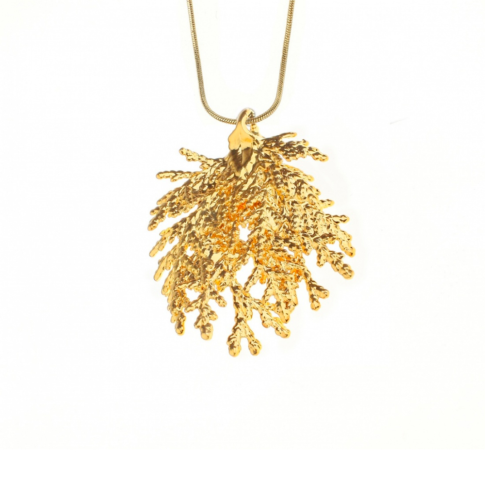 Колье лист Ester Bijoux Кипарис LF28A-G BR