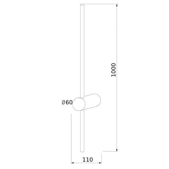Бра Elektrostandard Cane MRL Led 1121 черный a061491