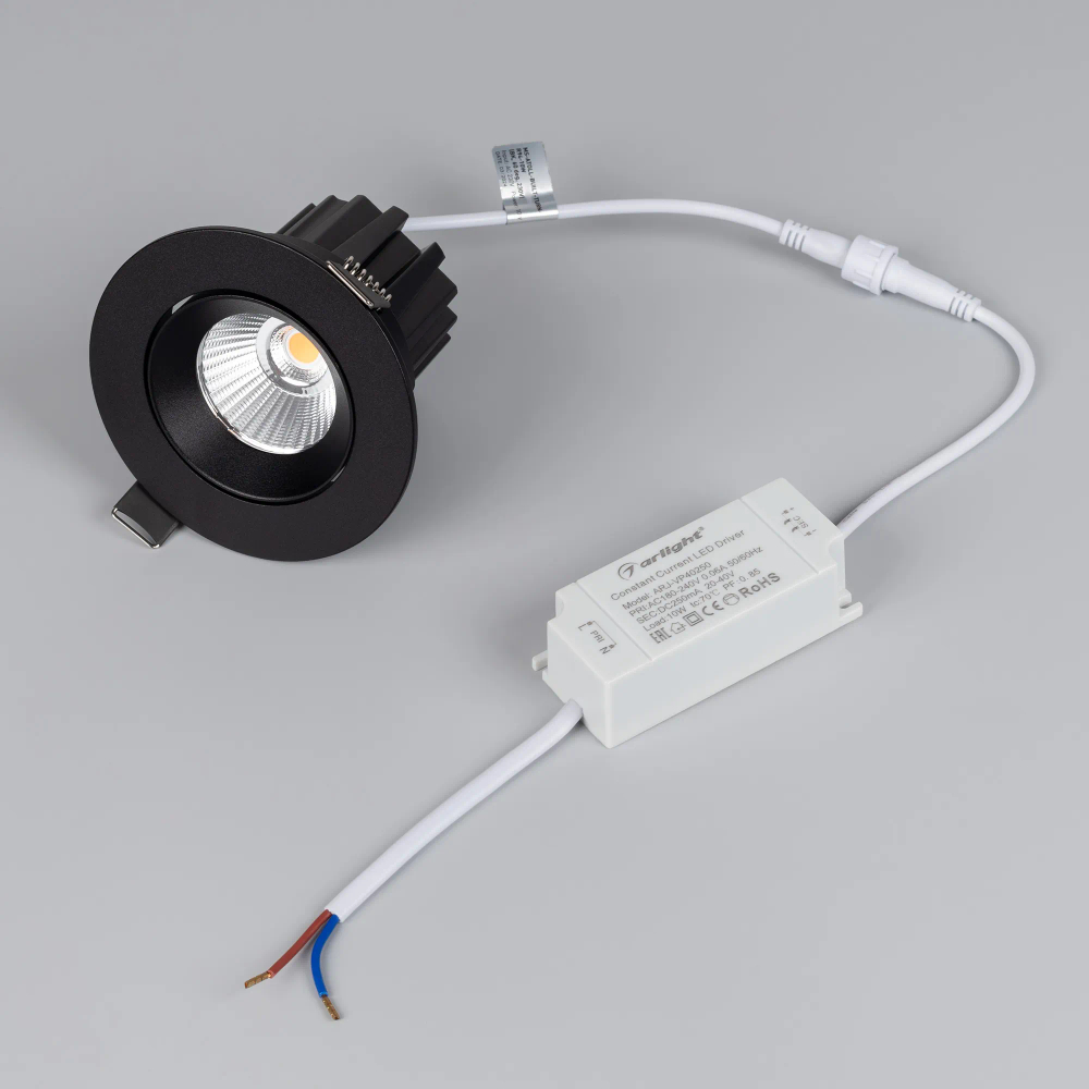 Светильник MS-ATOLL-BUILT-TURN-R94-10W Warm3000 (BK, 36 deg, 230V) (Arlight, IP54 Металл, 5 лет) 044618