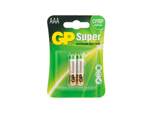 Батарейка мизинчиковая, алкалиновая, блистер, ААА, GP24A-2CR2(GP24A-2CR2), 2 шт.