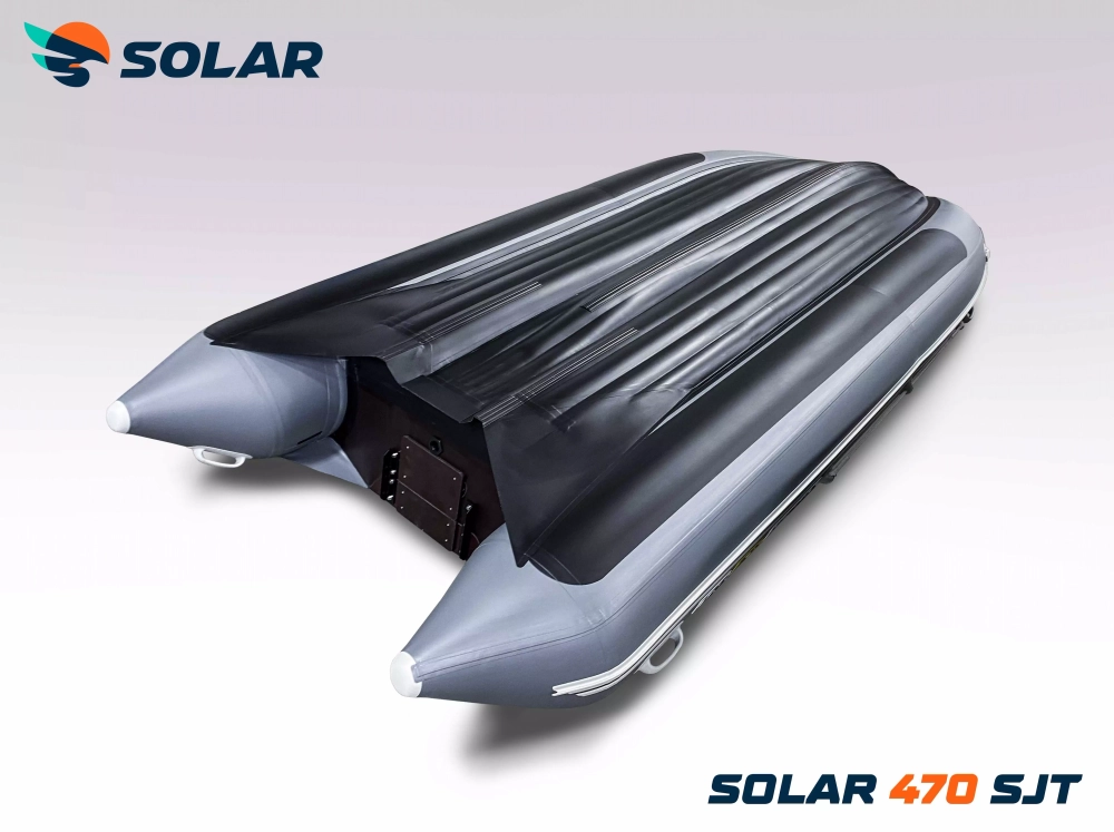 Лодка надувная моторная solar-470 super jet tunnel
