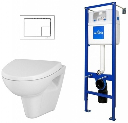 Комплект DELFI DPL EO slim инсталляция VECTOR кнопка ACTIS пластик хром глянцевый