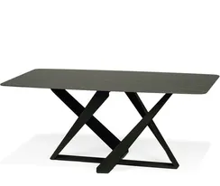 Обеденный стол Como 180х90 см, черная керамика