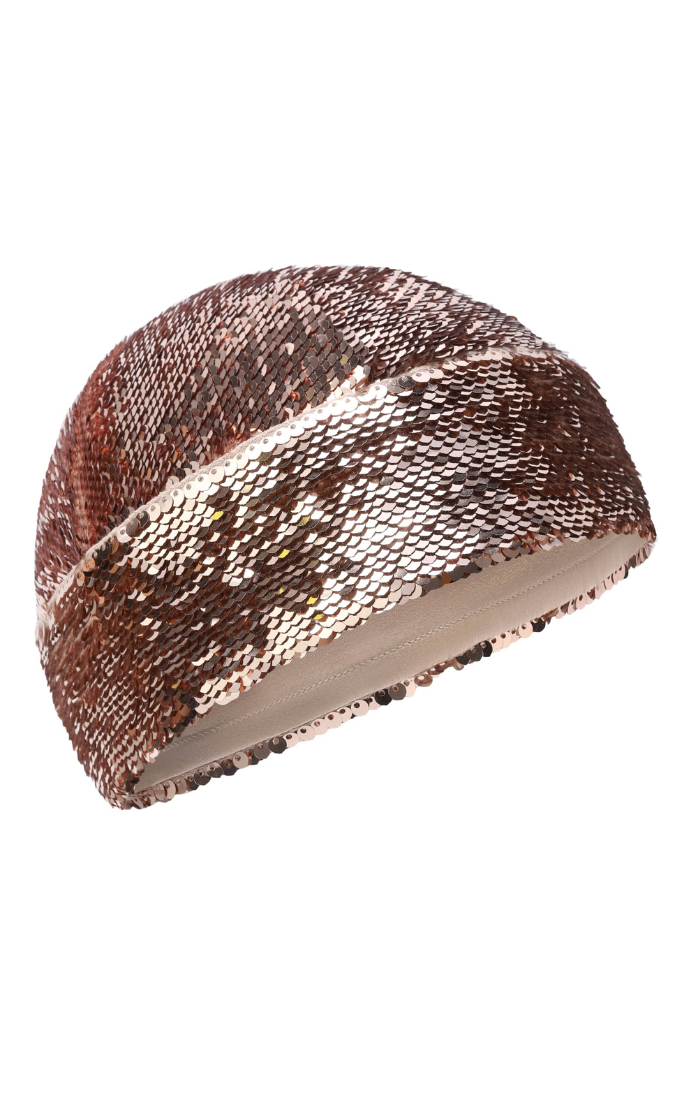 Шапочка с пайетками золотая