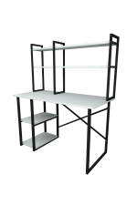 Стол письменный с настольной полкой 120х60 - белый